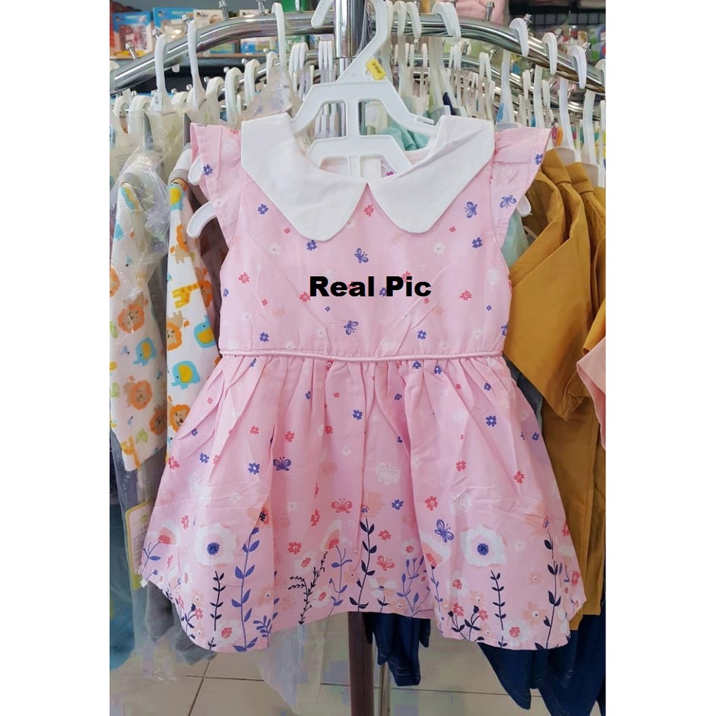 Dress Bayi Perempuan Carter Love Kupu Flower Pink/ Dress Anak Perempuan