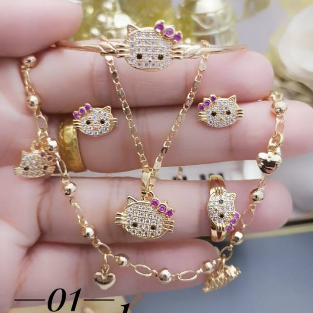 Xuping set perhisan lapis emas 24k 0408