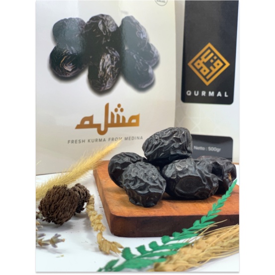 

[BISA COD] Qurmal Kurma Ajwa Premium Qulity Fresh Original Madinah 1 Kg