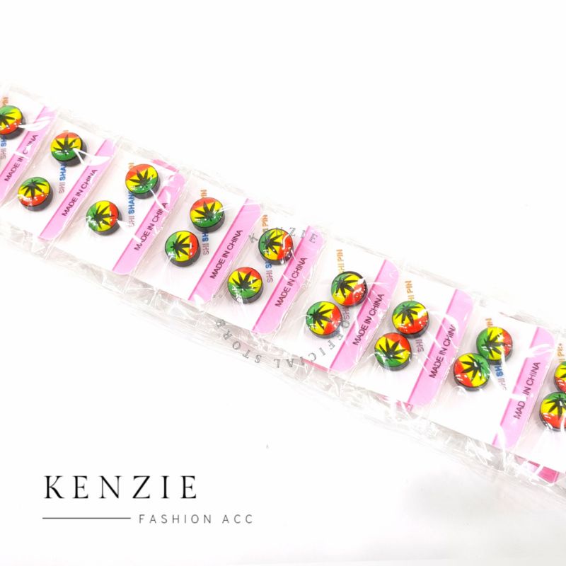 Anting magnet isi 12pcs pasang motif timbul grosir