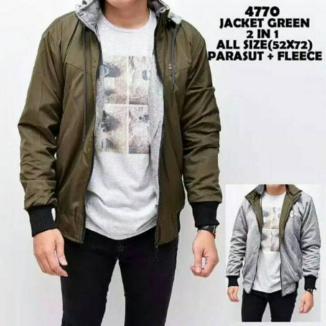 JAKET BOLAK BALIK / JAKET BB JAKET 2IN1 JAKET PARASUT PRIA WANITA