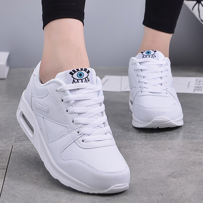 Winter Fashion Women Casual Shoes Leather Platform Shoes Women Sneakers Ladies White Trainers