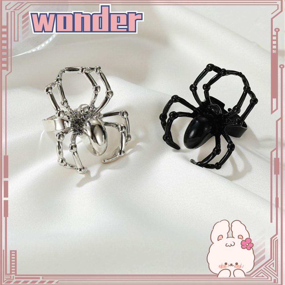 Cincin Desain Laba-Laba Simulasi Gaya Punk Rock Gothic Vintage Hip Hop Untuk Pria Dan Wanita