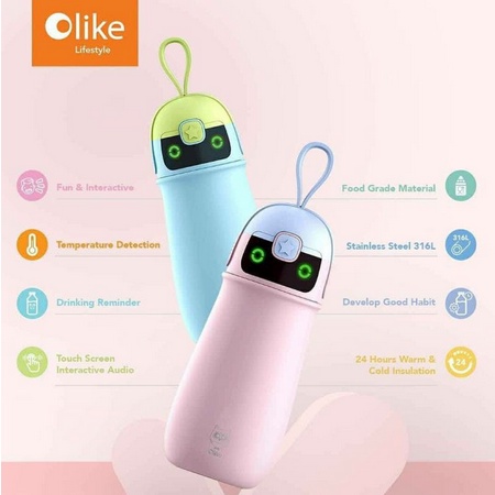 Olike Smart Bottle - Botol Minum Pintar Untuk Anak - Original Garansi Resmi