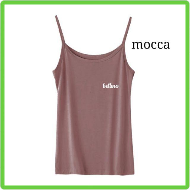 Tanktop Tali Wanita Fit to XL Viorano Supersoft Camisol Tali Kecil Lembut Singlet Cewek Allsize-mocca