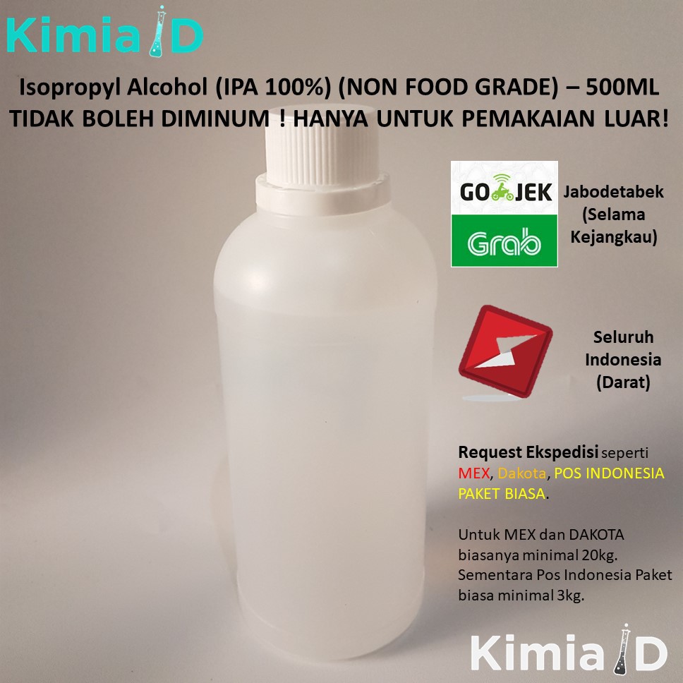 Isopropyl Alcohol - 500 ML - IPA - Isopropil Alkohol Murni - Alkohol Murni - Alkohol Medis - Alcohol