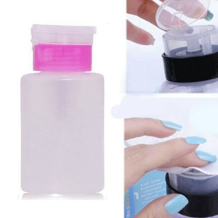 Botol pump mini pink 100ml botol makeup remover bottle travel size Produk Good Quality