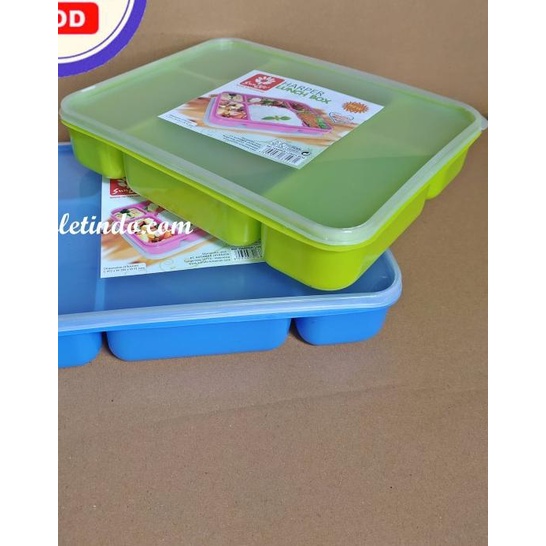 ➦ Kotak Makan 6 Sekat Harper - Biru ❄