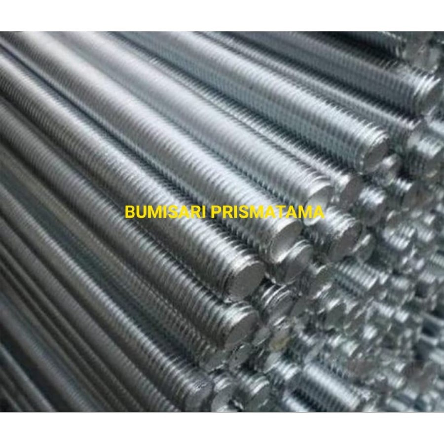 LONG DRAT PUTIH GALVANIS M10 (DRAT KASAR) / LONGDRAT 10 MM X 1 MTR / ASDRAT MURAH