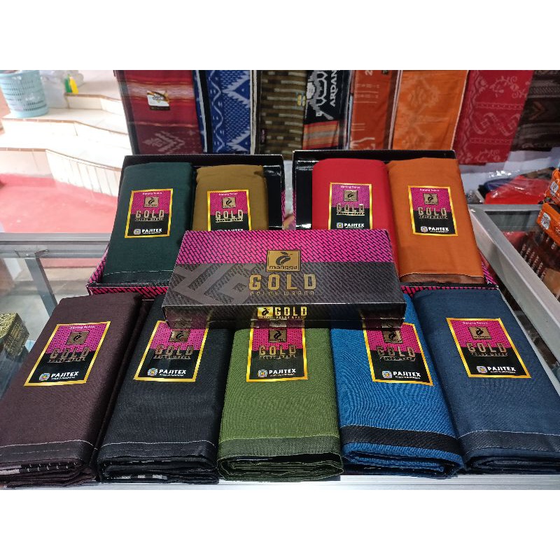 SARUNG MANGGA GOLD POLOS WARNA