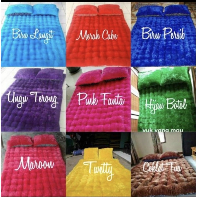Kasur Gender Bulu Rasfur Polos / Kasur Menul