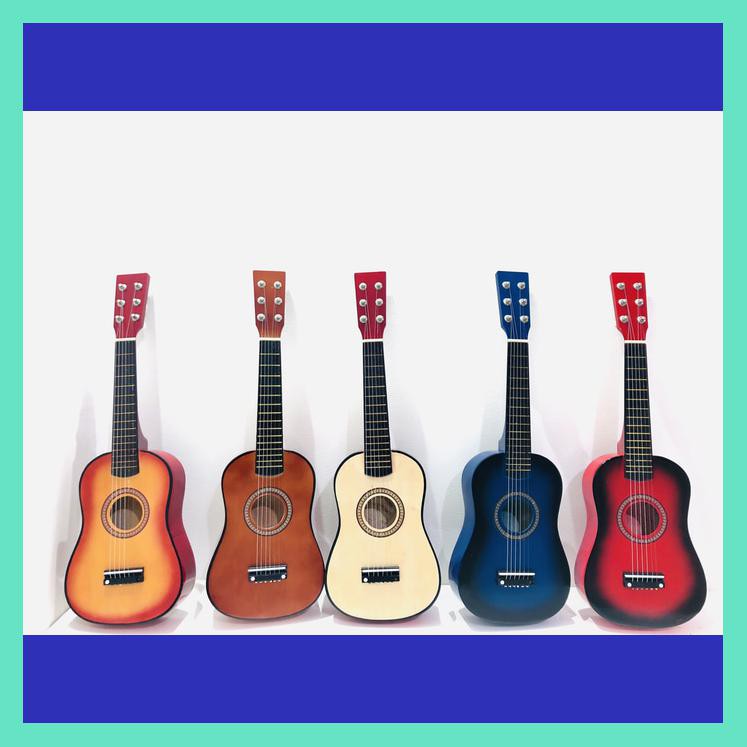 GITAR MINI AKUSTIK SENAR 6 GITAR KECIL - SET LENGKAP