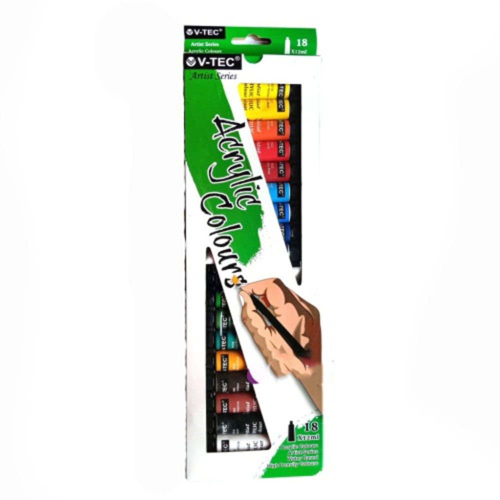 

V-TEC ACRYLIC PAINT / CAT AKRILIK V-TEC SET (18X12ML)