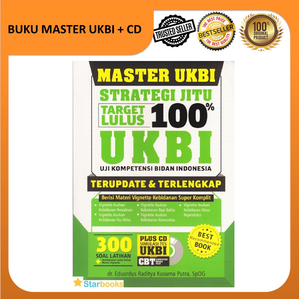 BUKU MASTER UKBI (UJI KOMPETENSI BIDAN INDONESIA) + CD - CEMERLANG ORIGINAL