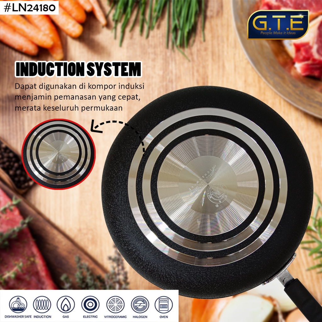 GTE | Teflon Keramik Frypan 24cm | Fry Pan Anti Lengket Penggorengan 24cm