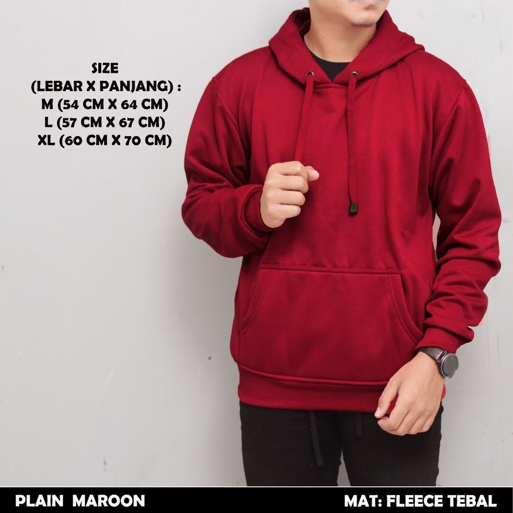 Hoodie Sweater Polos size M, L, XL, XXL Jaket tebal bayar ditempat