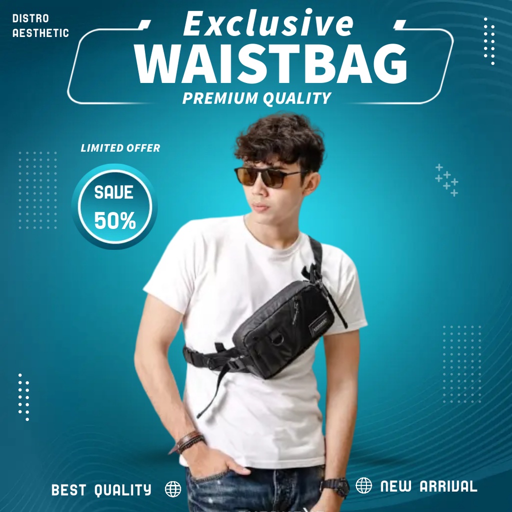 Tas Distro Slempang Slingbag Wesbag Waterproof Pria Original Tas Westbag Salempang Selempang Samping