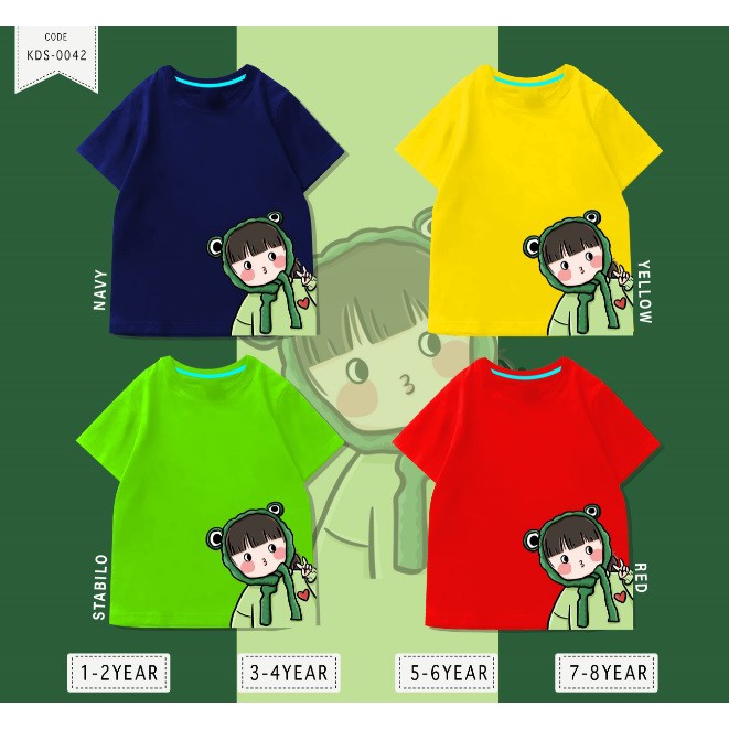 Baju Anak Cewe / Kaos Distro DTF Anak Laki Laki dan Perempuan / Unisex / Motif kartun