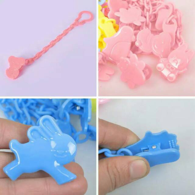 Gantungan Dot Empeng Bayi/Rantai Empeng Bayi/Baby Pacifier Safety Clips Chain