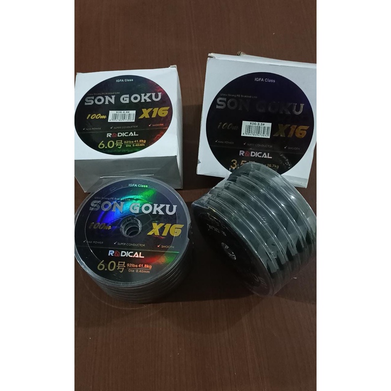 Senar PE Radical Son Goku 100 M x 16 Conneting