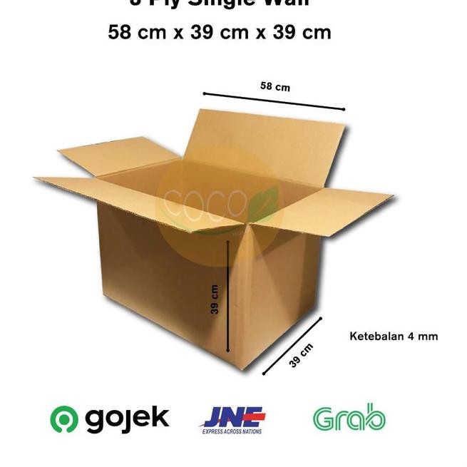 

(HOT PRODUCT BEST SELLER) KARDUS KARTON BOX POLOS JUMBO BESAR UKURAN 58x39x39 CM