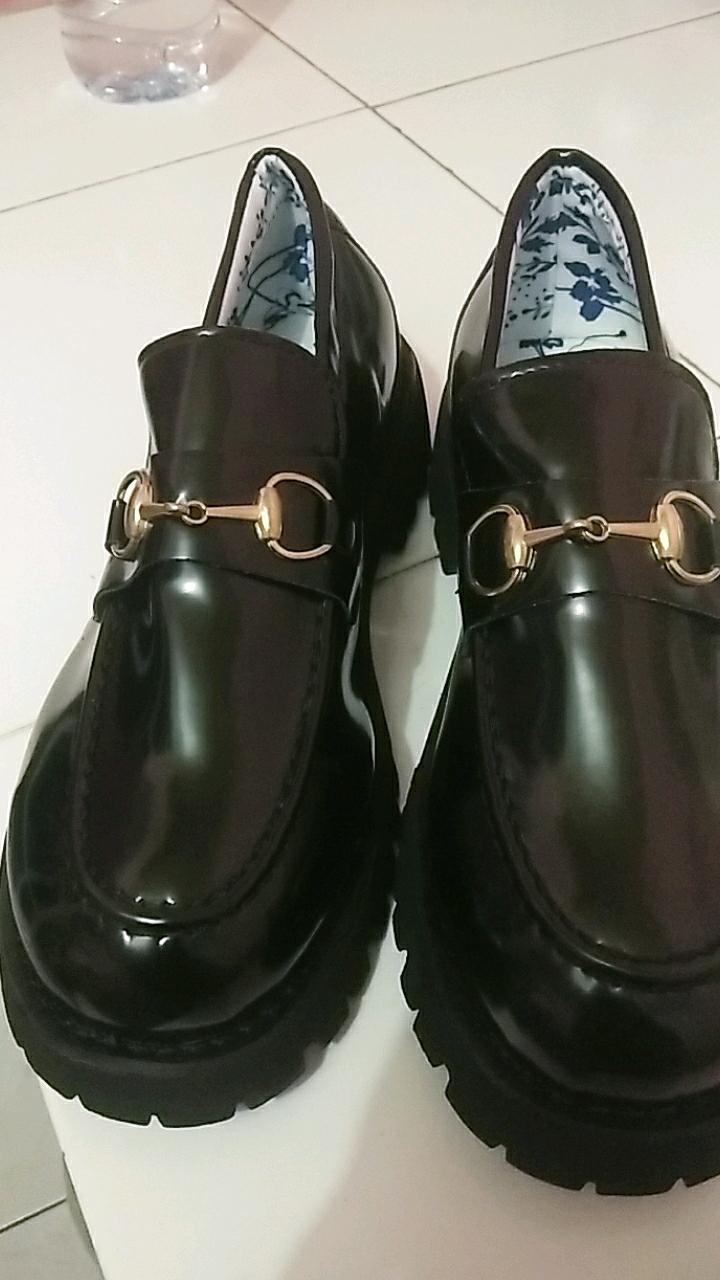 Sepatu Flats Loafers Slip On Bahan Kulit Gaya Harajuku Ulzzang Untuk Wanita 36-40