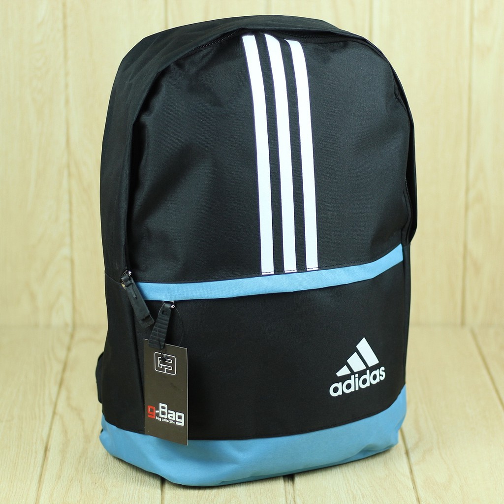 Tas Ransel Adidas Distro Warna Biru Muda Cowok Cewek Pria Wanita Unisex