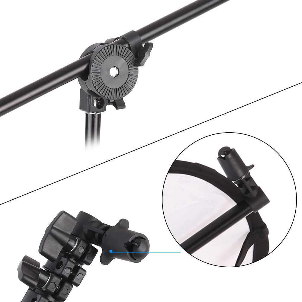 (BISA COD) FTIHSHPSTUDIO Swivel Extension Boom Arm Reflector Diffuser Clamp - CD-60