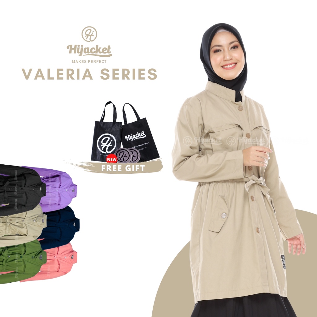 HIJACKET® ORIGINAL VALERIA JACKET BLAZER WANITA MUSLIMAH JUMBO OUTWARE HIJABER JAKET PANJANG BABY CA