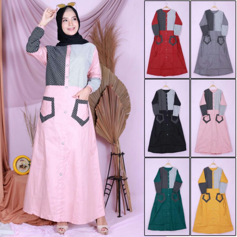 GRAMIBY DRESS KEYLA KIYOMI KEKIRA | GAMIS KATUN STRETCH BABYDOLL | BISA COD