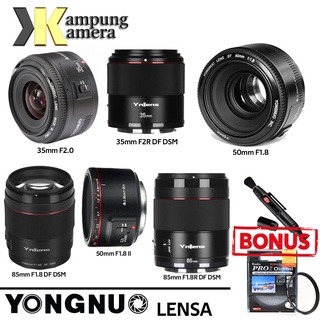Lensa Yongnuo 35mm 50mm 85mm F1.8 F2 Canon Nikon Sony BNIB ORIGINAL