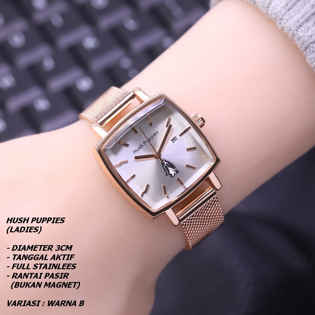 JAM TANGAN WANITA HUSH PUPPIES RANTAI PASIR BODY SEGI