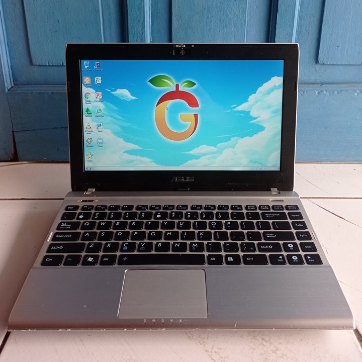 Asus 1225B Warna Silver Perak Layar 12 inch HDD 500GB RAM 2GB Notebook Netbook Second Bekas