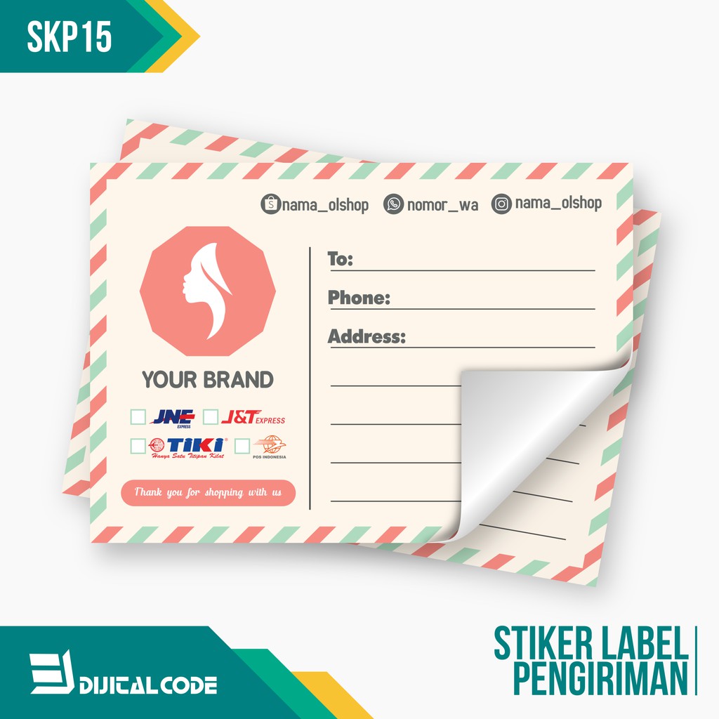 

SKP15 Stiker Label Pengiriman Paket Online Shop Olshop