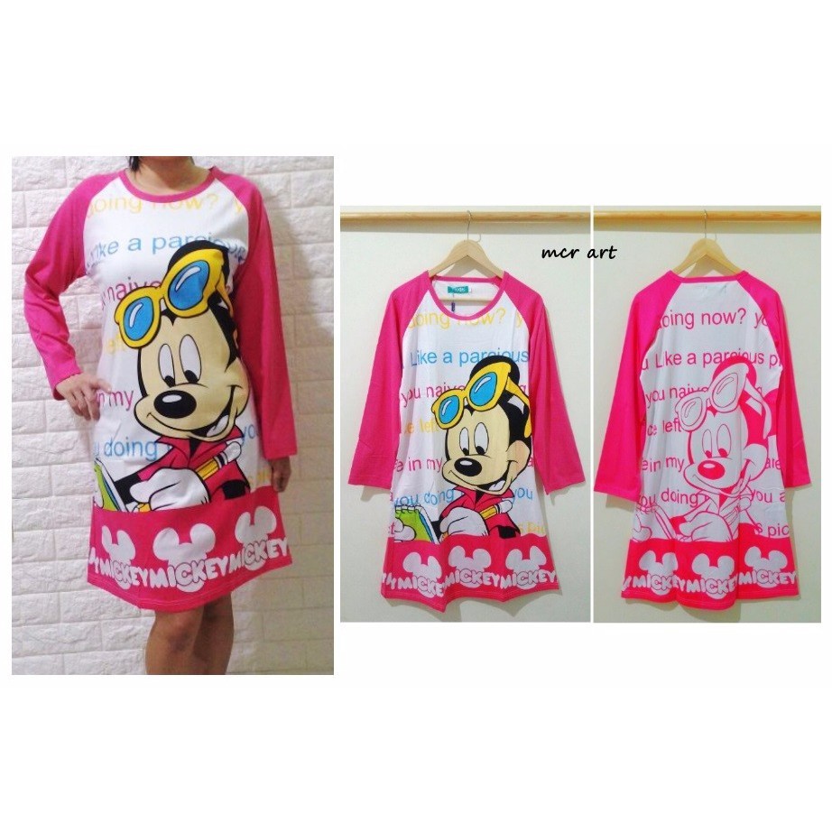 Daster LP Mickey Pink Parcious