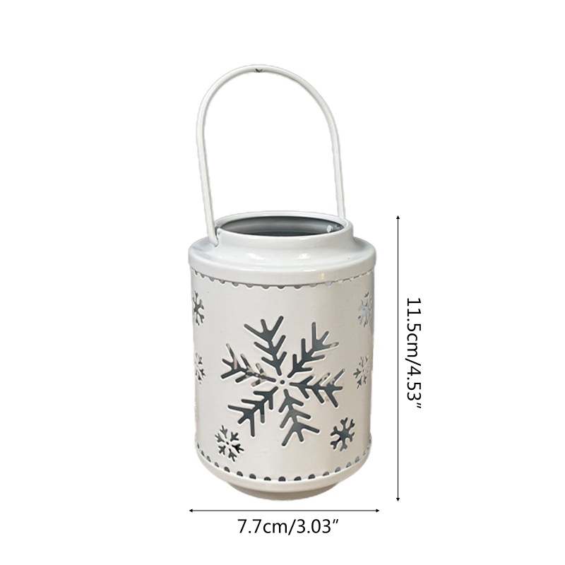 Lentera Holder Lilin Desain Rusa / Pohon Natal / Snowflake Hollow Gaya Nordic Untuk Dekorasi Indoor