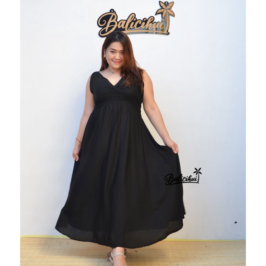 Balicihui Long Dress Yennifer Long Dress Jumbo Big Size Plus Size Long Dress Wanita