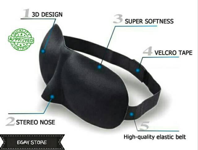 Sleep Eye Mask Travell Masker / Penutup Mata Tidur Insomnia / Pelelap Tidur Pria Wanita