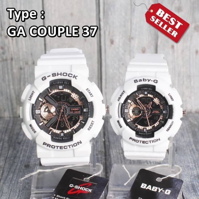 STOCK TERBATAS Jam COUPLE G-Shock Casio GA110 Full Putih White