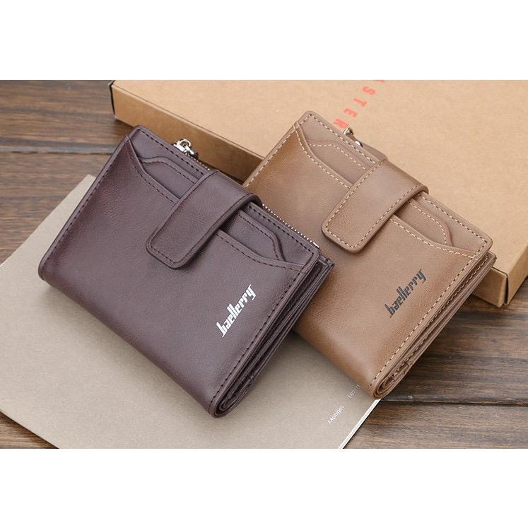 Baellerry Dompet Pria Lipat  Coklat Pendek Premium Import T9