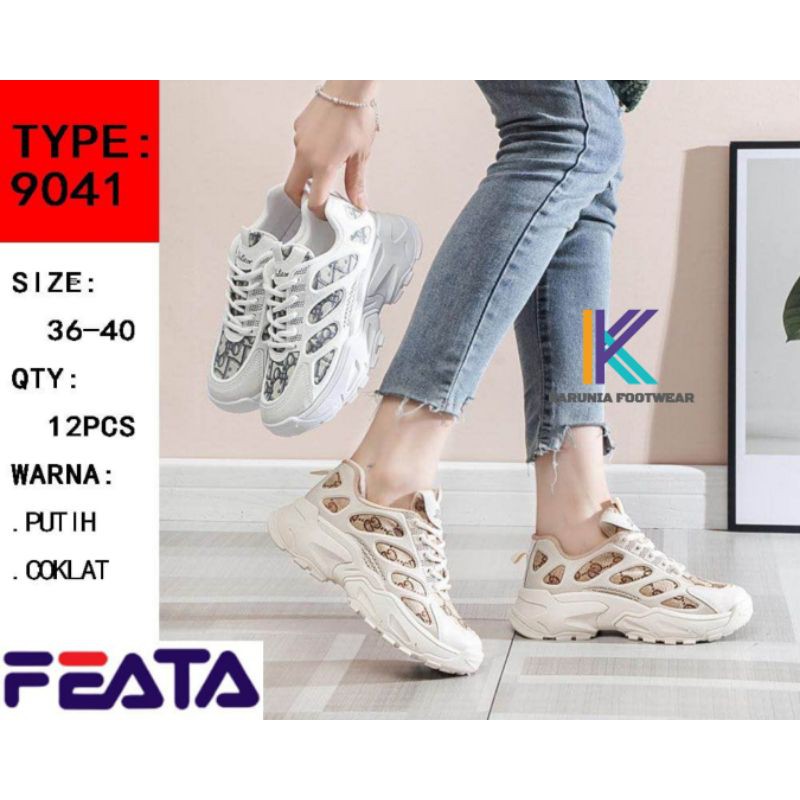 SEPATU SNEAKERS FEATA WANITA PEREMPUAN CEWEK BERKUALITAS DAN MURAH