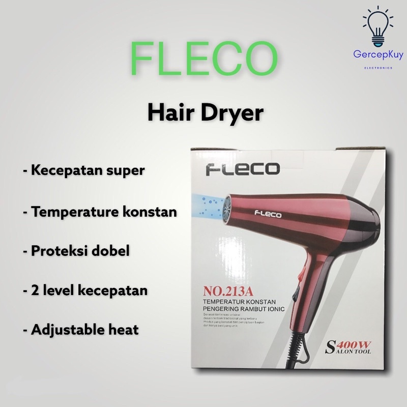 Hair Dryer / Pengering Rambut Panas Dingin Fleco 213A Termurah