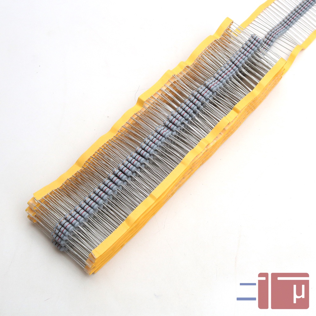 x10 Resistor 820R 820 Ohm 1W Metal Oxide 5% Taiwan Kaki Tembaga