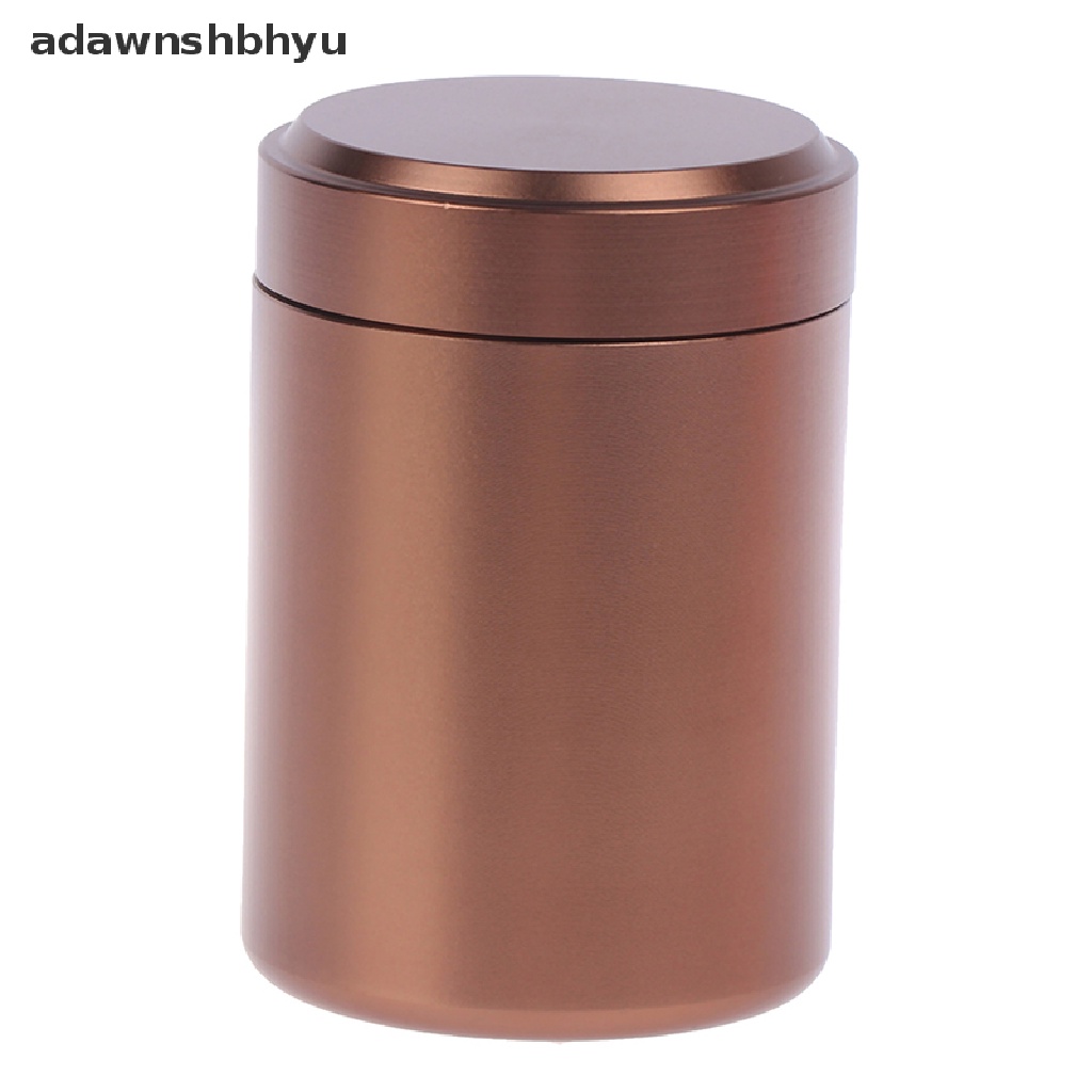 Adawnshbhyu 1x Wadah Kedap Udara Kedap Udara Aluminium Herb Stash Jar Metal Sealed Can Tea Jar