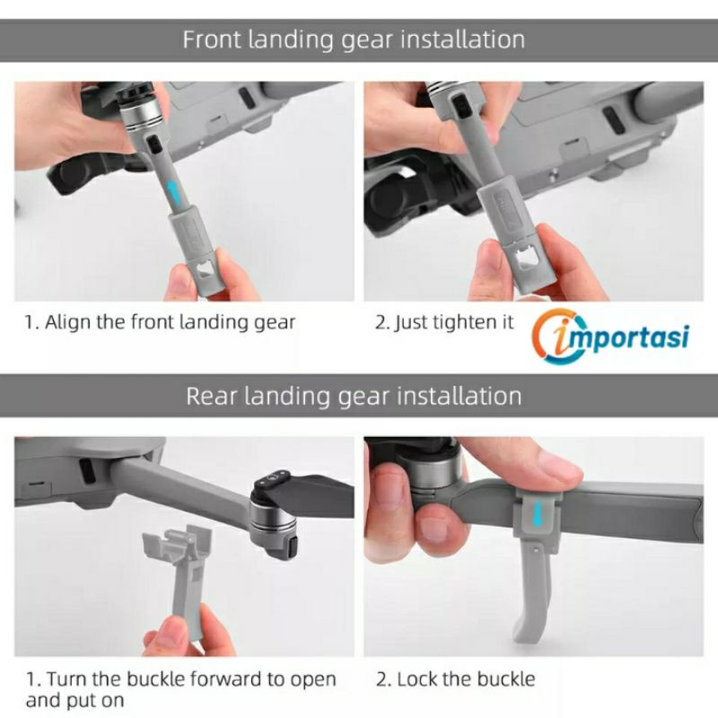 Landing Gear for DJI Mavic Air 2 2S Kaki Drone Legs Peninggi Heightening