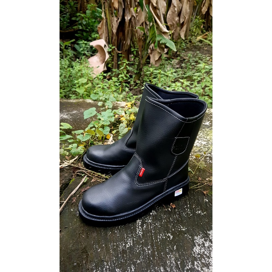 Sepatu Safey Shoes Pria Import King SKN Safety Boots Anti Slip Sudah Jahit Sol