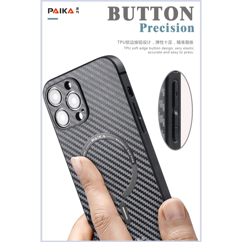 Carbon Fiber Magnetic Case untuk iPhone 14 Pro Max 12 Pro Max 11 Pro Max Matte Advanced Composite iPhone 13 Pro Max Bawah Tahan Debu Lubang Soft Case dengan Magsafe Suction