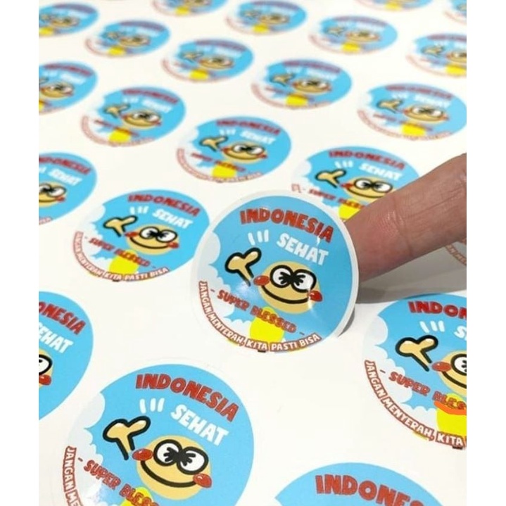 

Print Cut Sticker Vinyl Meteran Logo Bisnis Waterproof Anti Air