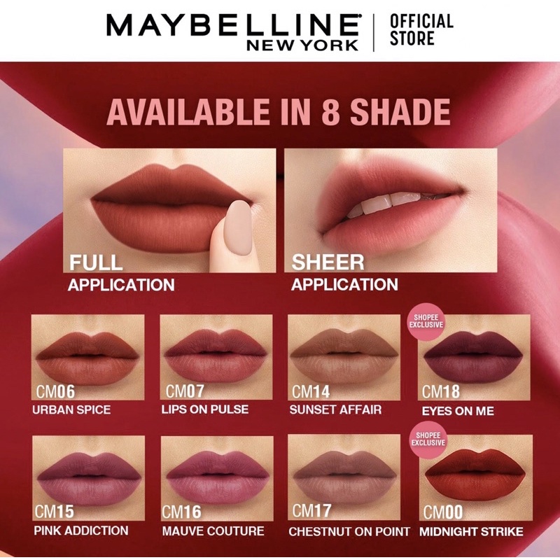 ❤ jselectiv ❤ MAYBELLINE SENSATIONAL Cushion Mattes Lip Cream | Lip Cream MAYBELLINE