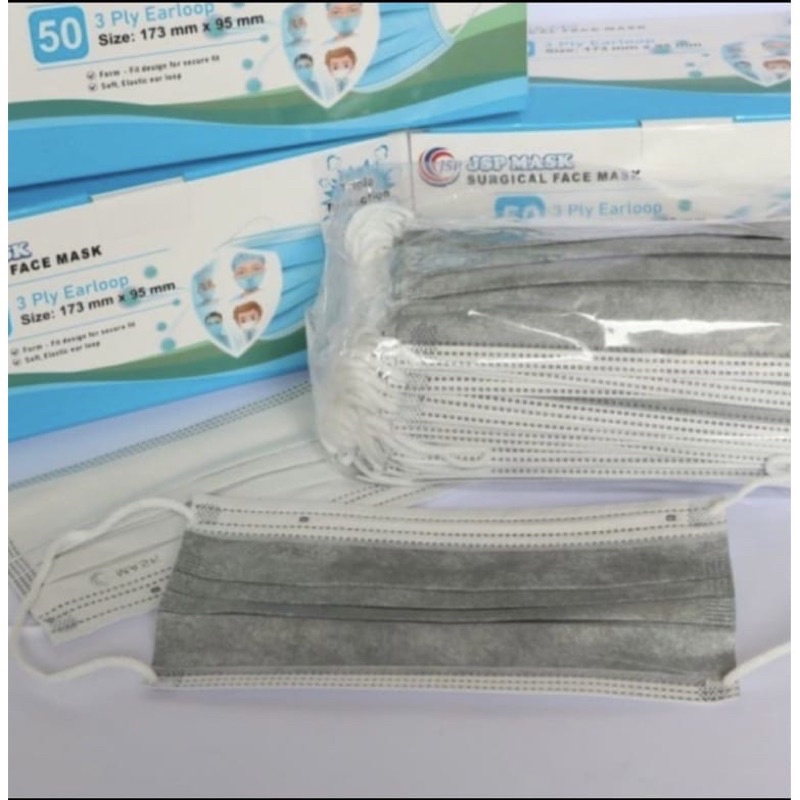 MASKER EARLOOP JSP MASK 3 PLY ISI 50 PCS